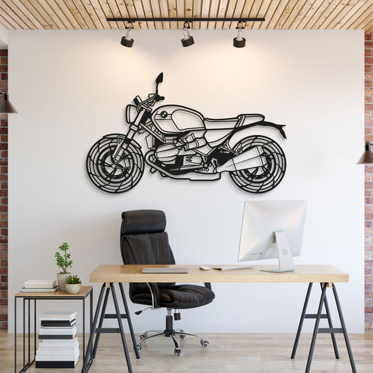 2017 R Nine T Metal Motorcycle Wall Art - MT1384 - MT1384B69L-MT1384B80L-MT1384B99L-MT1384B115L-MT1384B140L-  DRIVEN - 1