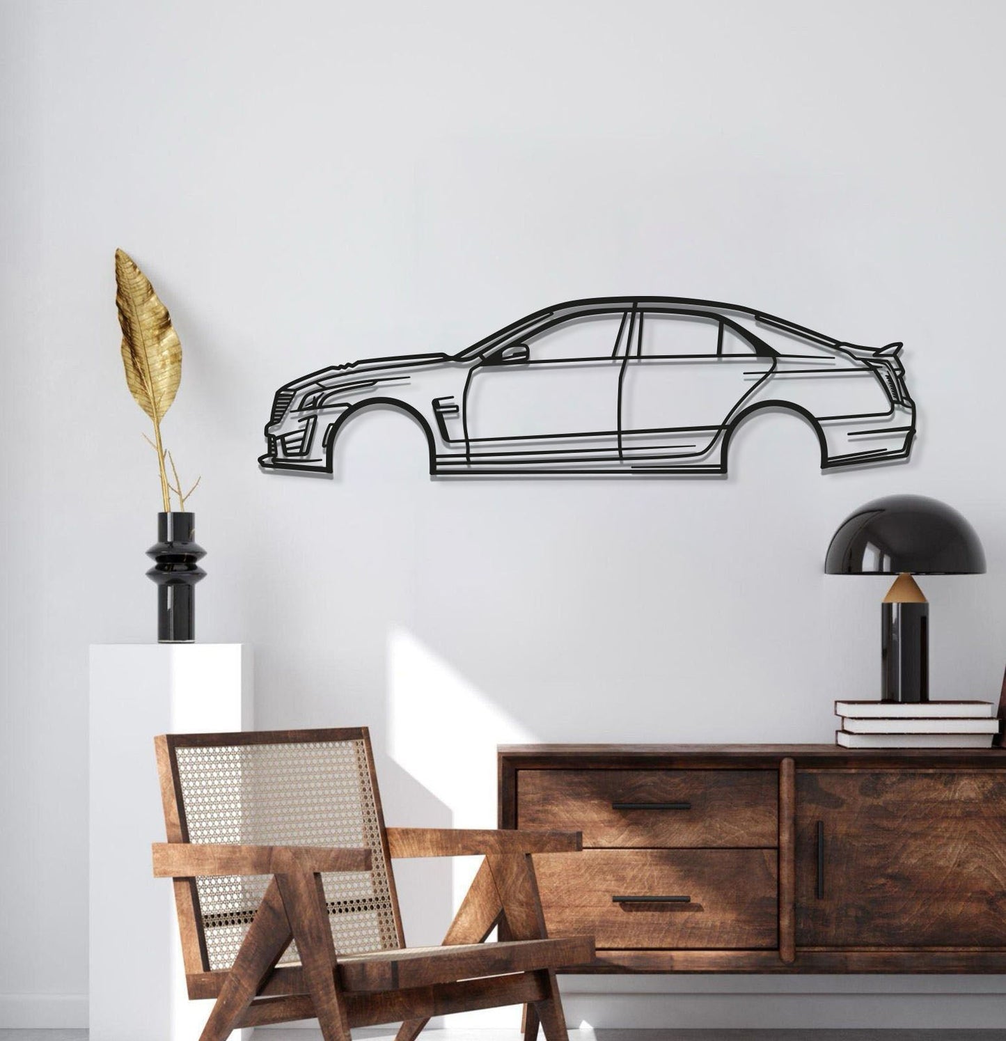 2017 CTS-V Metal Car Wall Art - MT0587 - MT0587B49L-MT0587B69L-MT0587B80L-MT0587B99L-MT0587B120L-  DRIVEN - 2