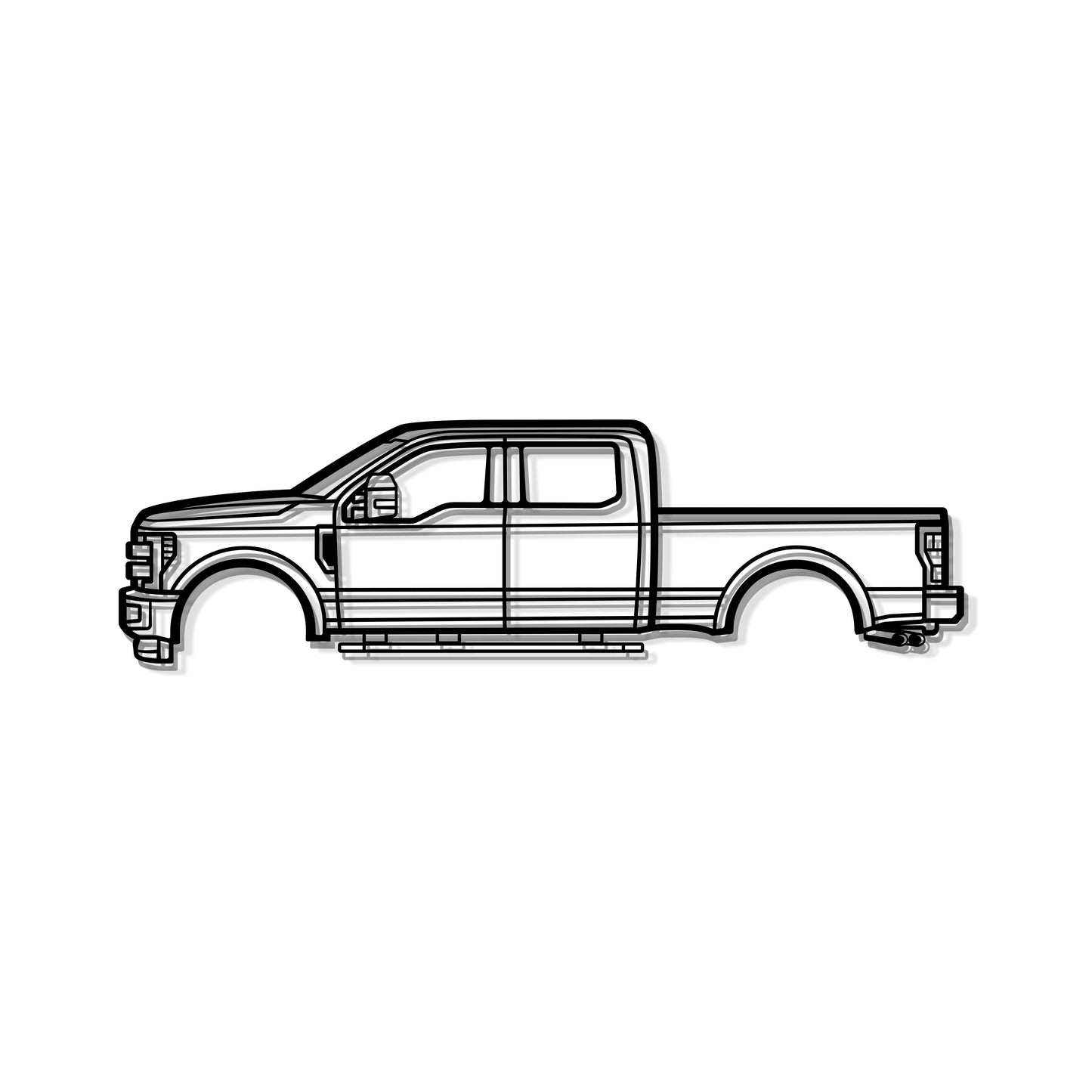 2017 F-250 Super Duty 4th Gen Metal Car Wall Art - MT0591 - MT0591B49L-MT0591B69L-MT0591B80L-MT0591B99L-MT0591B120L-  DRIVEN - 8