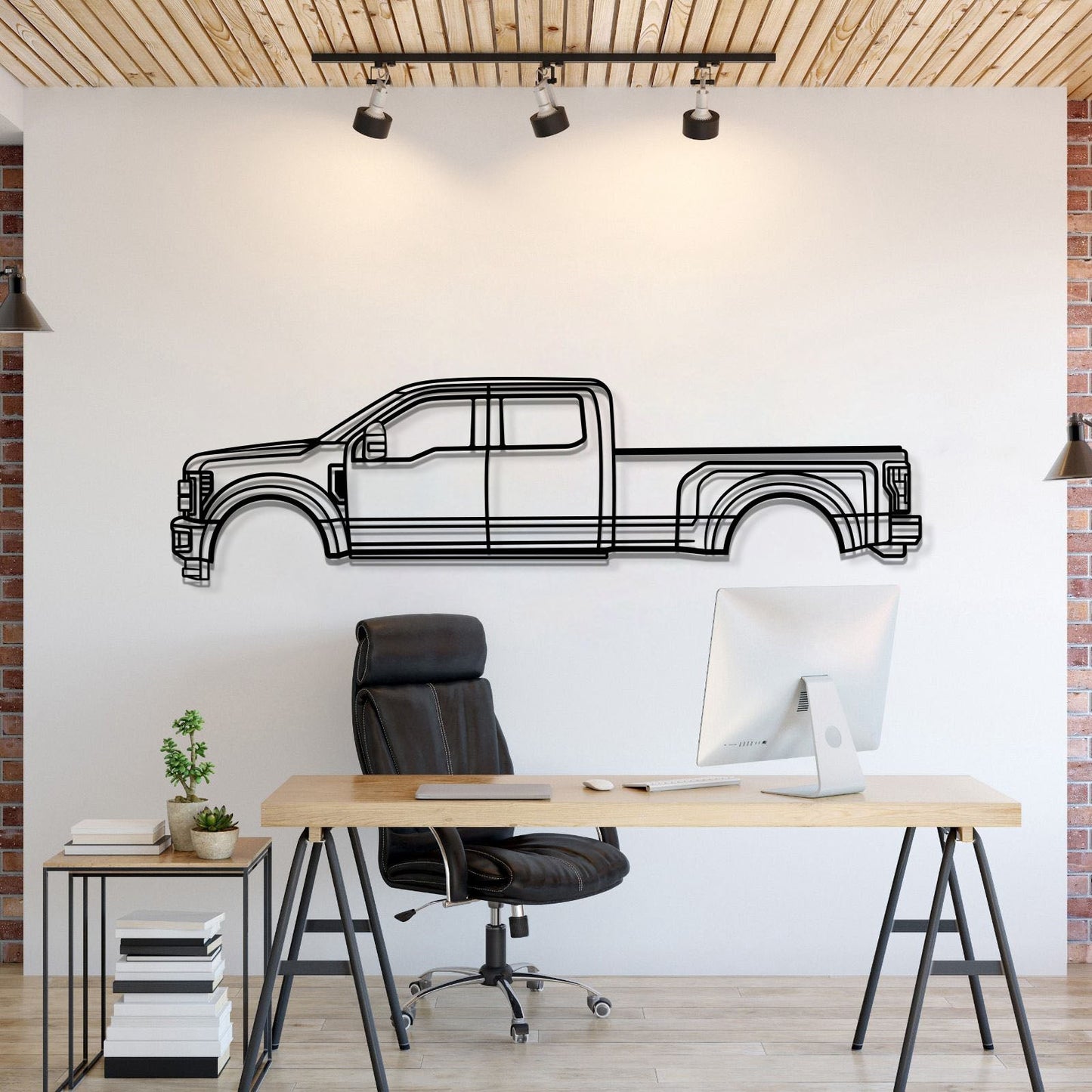 2017 F-450 Super Duty 4th Gen Metal Car Wall Art - MT0593 - MT0593B49L-MT0593B69L-MT0593B80L-MT0593B99L-MT0593B120L-  DRIVEN - 1