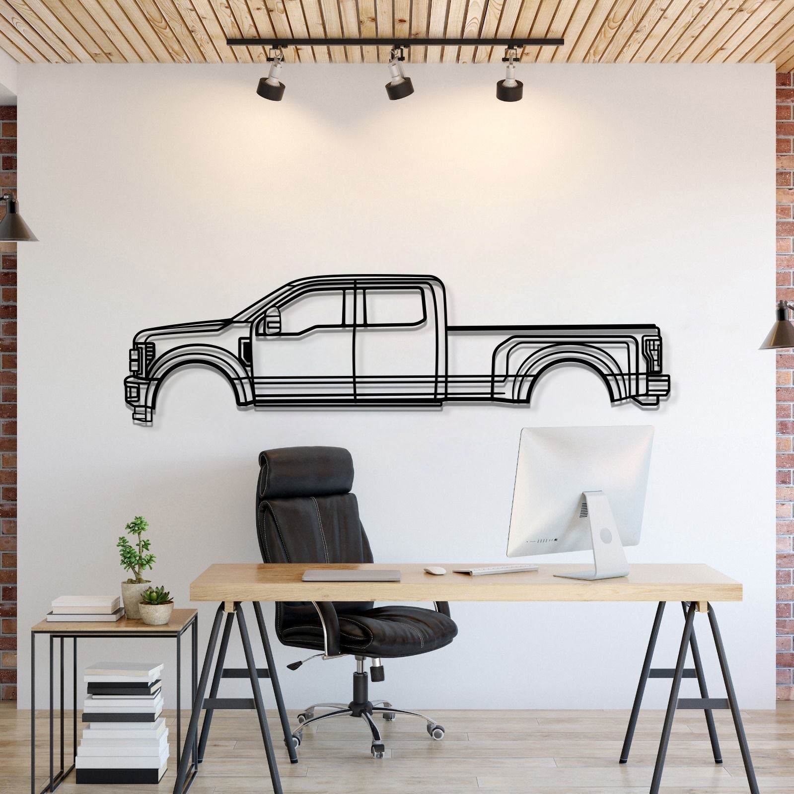 2017 F-450 Super Duty 4th Gen Metal Car Wall Art - MT0593 - MT0593B49L-MT0593B69L-MT0593B80L-MT0593B99L-MT0593B120L-  DRIVEN - 1