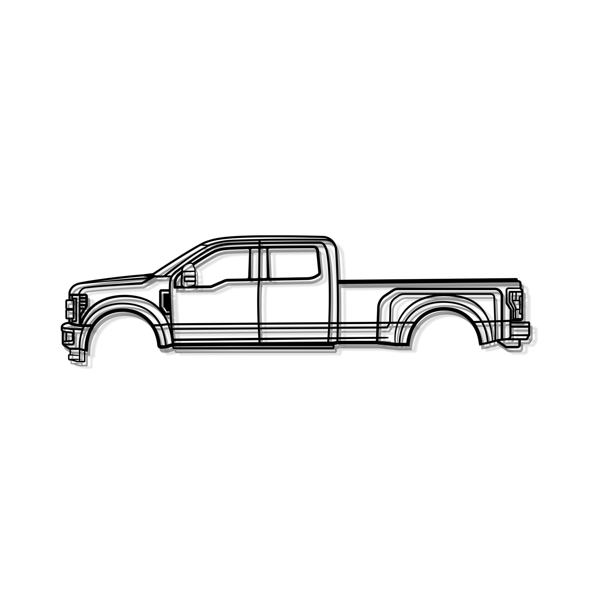 2017 F-450 Super Duty 4th Gen Metal Car Wall Art - MT0593 - MT0593B49L-MT0593B69L-MT0593B80L-MT0593B99L-MT0593B120L-  DRIVEN - 8