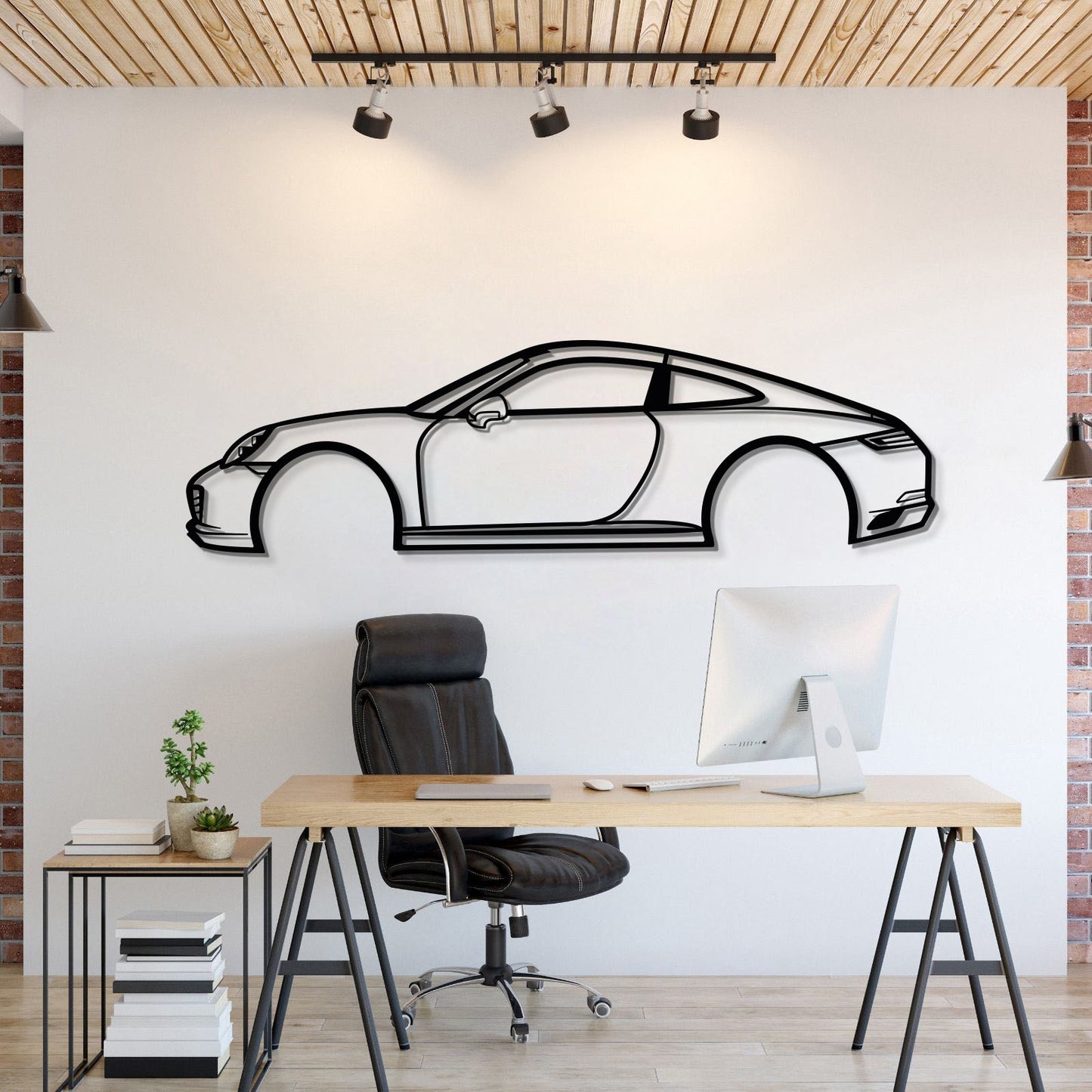 Carrera 911 Metal Car Wall Art - MT0577 - MT0577B49L-MT0577B69L-MT0577B80L-MT0577B99L-MT0577B120L-  DRIVEN - 1