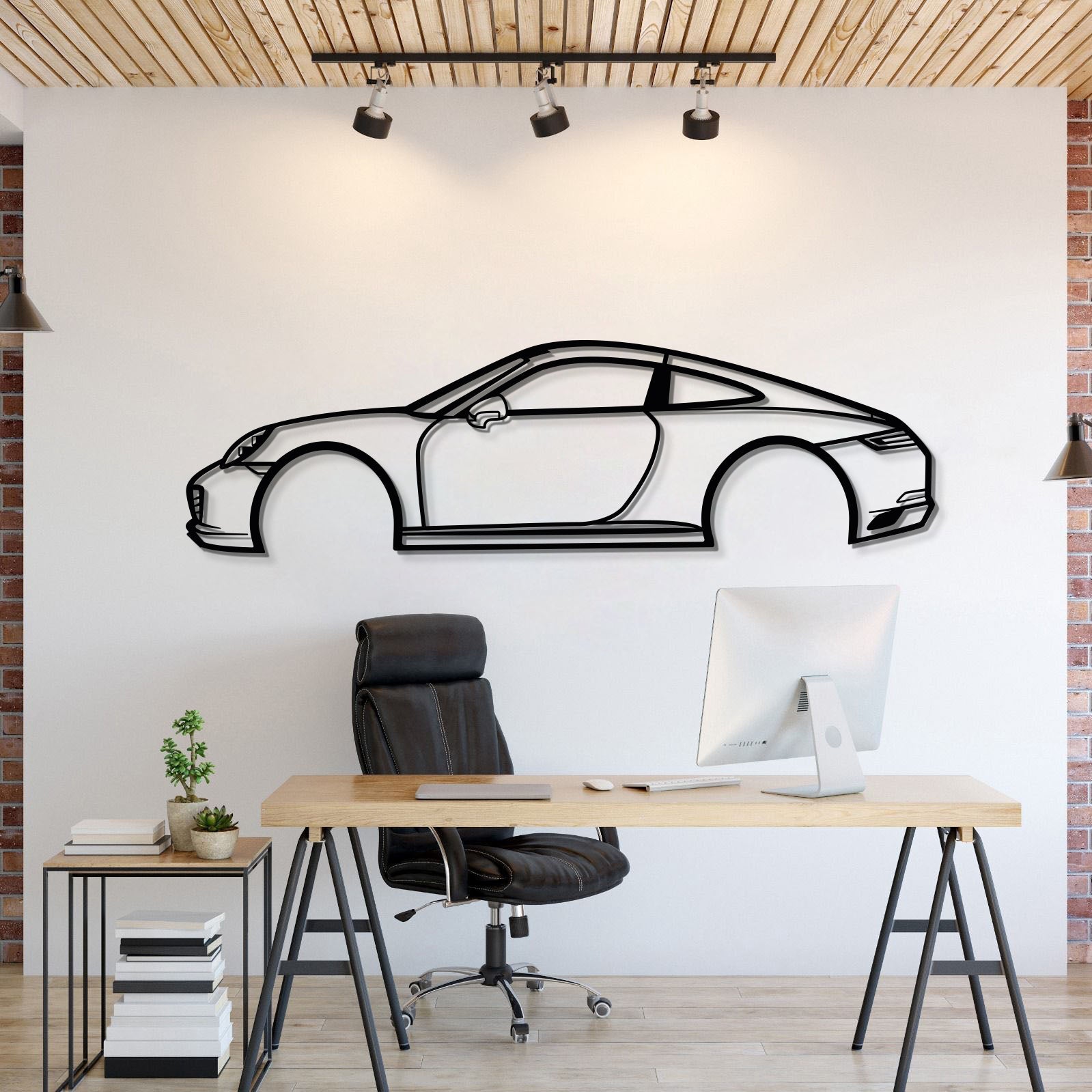 Carrera 911 Metal Car Wall Art - MT0577 - MT0577B49L-MT0577B69L-MT0577B80L-MT0577B99L-MT0577B120L-  DRIVEN - 1