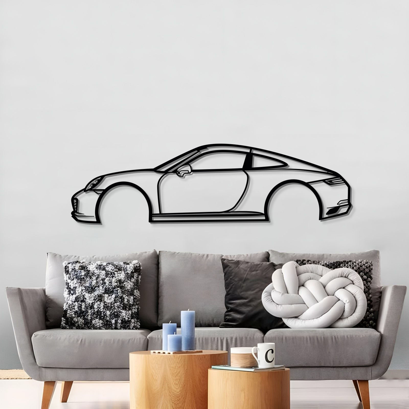 Carrera 911 Metal Car Wall Art - MT0577 - MT0577B49L-MT0577B69L-MT0577B80L-MT0577B99L-MT0577B120L-  DRIVEN - 3