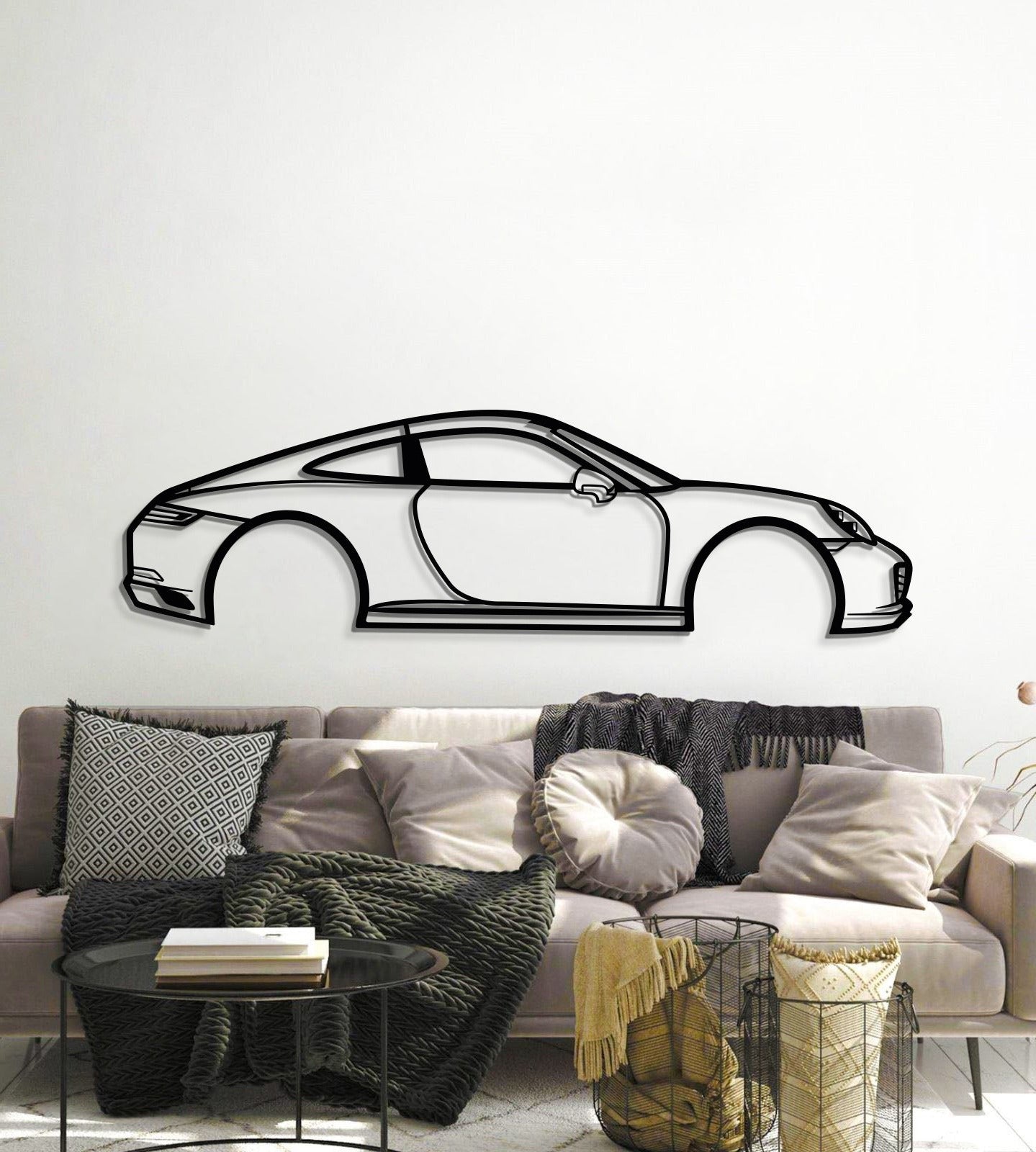 Carrera 911 Metal Car Wall Art - MT0577 - MT0577B49L-MT0577B69L-MT0577B80L-MT0577B99L-MT0577B120L-  DRIVEN - 6
