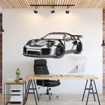 2018 911 GT2 RS Perspective Metal Car Wall Art - MT0461 - MT0461B69L-MT0461B80L-MT0461B99L-MT0461B115L-MT0461B140L-  DRIVEN - 1