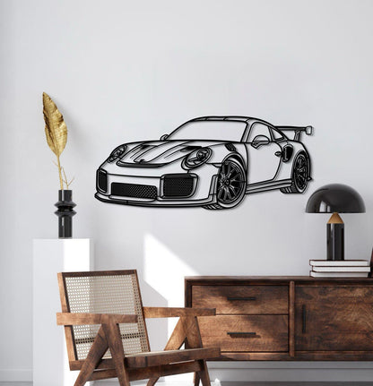 2018 911 GT2 RS Perspective Metal Car Wall Art - MT0461 - MT0461B69L-MT0461B80L-MT0461B99L-MT0461B115L-MT0461B140L-  DRIVEN - 2
