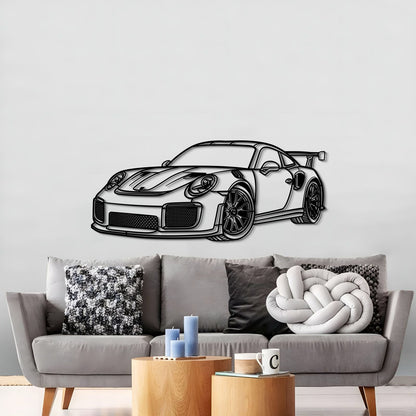 2018 911 GT2 RS Perspective Metal Car Wall Art - MT0461 - MT0461B69L-MT0461B80L-MT0461B99L-MT0461B115L-MT0461B140L-  DRIVEN - 3