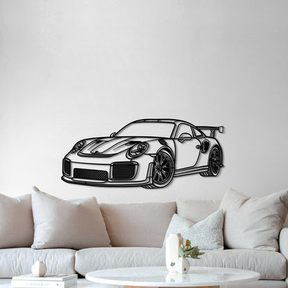 2018 911 GT2 RS Perspective Metal Car Wall Art - MT0461 - MT0461B69L-MT0461B80L-MT0461B99L-MT0461B115L-MT0461B140L-  DRIVEN - 5