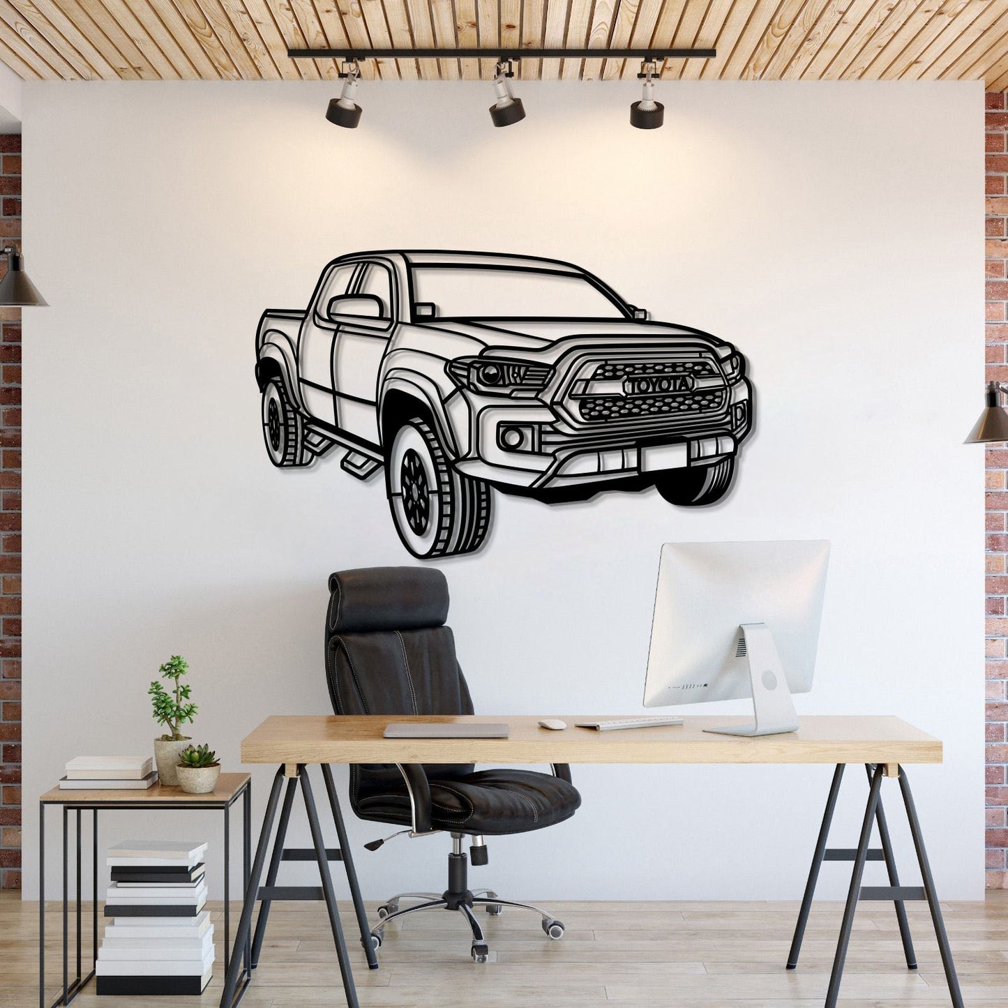 2018 Tacoma Perspective Metal Car Wall Art - MT0469 - MT0469B69L-MT0469B80L-MT0469B99L-MT0469B115L-MT0469B140L-  DRIVEN - 1