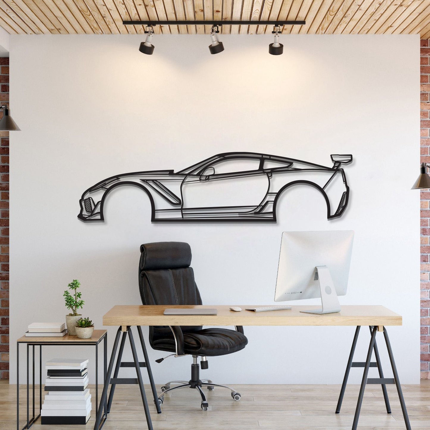2019 Corvette ZR1 3ZR Metal Car Wall Art - MT0653 - MT0653B49L-MT0653B69L-MT0653B80L-MT0653B99L-MT0653B120L-  DRIVEN - 1