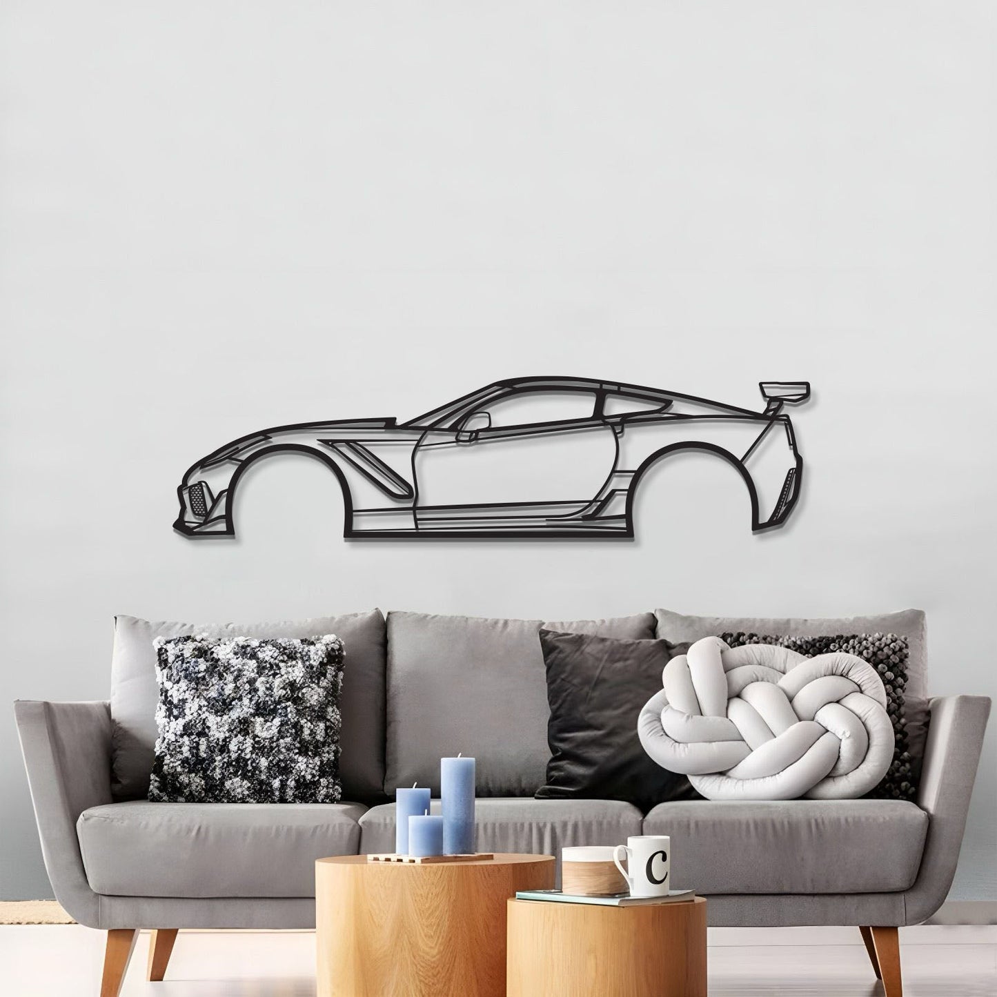 2019 Corvette ZR1 3ZR Metal Car Wall Art - MT0653 - MT0653B49L-MT0653B69L-MT0653B80L-MT0653B99L-MT0653B120L-  DRIVEN - 3