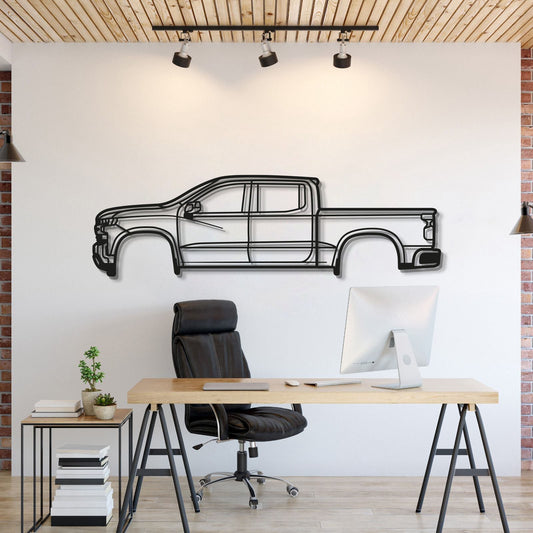 2019 Silverado 1500 4th Gen Metal Car Wall Art - MT0681 - MT0681B49L-MT0681B69L-MT0681B80L-MT0681B99L-MT0681B120L-  DRIVEN - 1