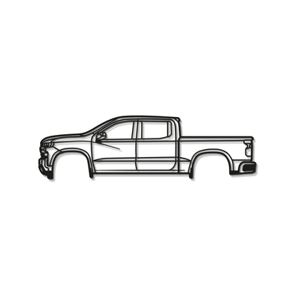 2019 Silverado 1500 4th Gen Metal Car Wall Art - MT0681 - MT0681B49L-MT0681B69L-MT0681B80L-MT0681B99L-MT0681B120L-  DRIVEN - 8