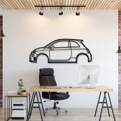 2019 595 Abarth Metal Car Wall Art - MT0643 - MT0643B49L-MT0643B69L-MT0643B80L-MT0643B99L-MT0643B120L-  DRIVEN - 1