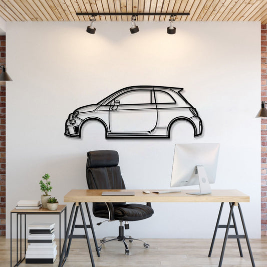 2019 595 Abarth Metal Car Wall Art - MT0643 - MT0643B49L-MT0643B69L-MT0643B80L-MT0643B99L-MT0643B120L-  DRIVEN - 1