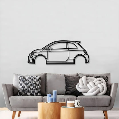 2019 595 Abarth Metal Car Wall Art - MT0643 - MT0643B49L-MT0643B69L-MT0643B80L-MT0643B99L-MT0643B120L-  DRIVEN - 3