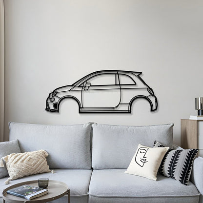 2019 595 Abarth Metal Car Wall Art - MT0643 - MT0643B49L-MT0643B69L-MT0643B80L-MT0643B99L-MT0643B120L-  DRIVEN - 4