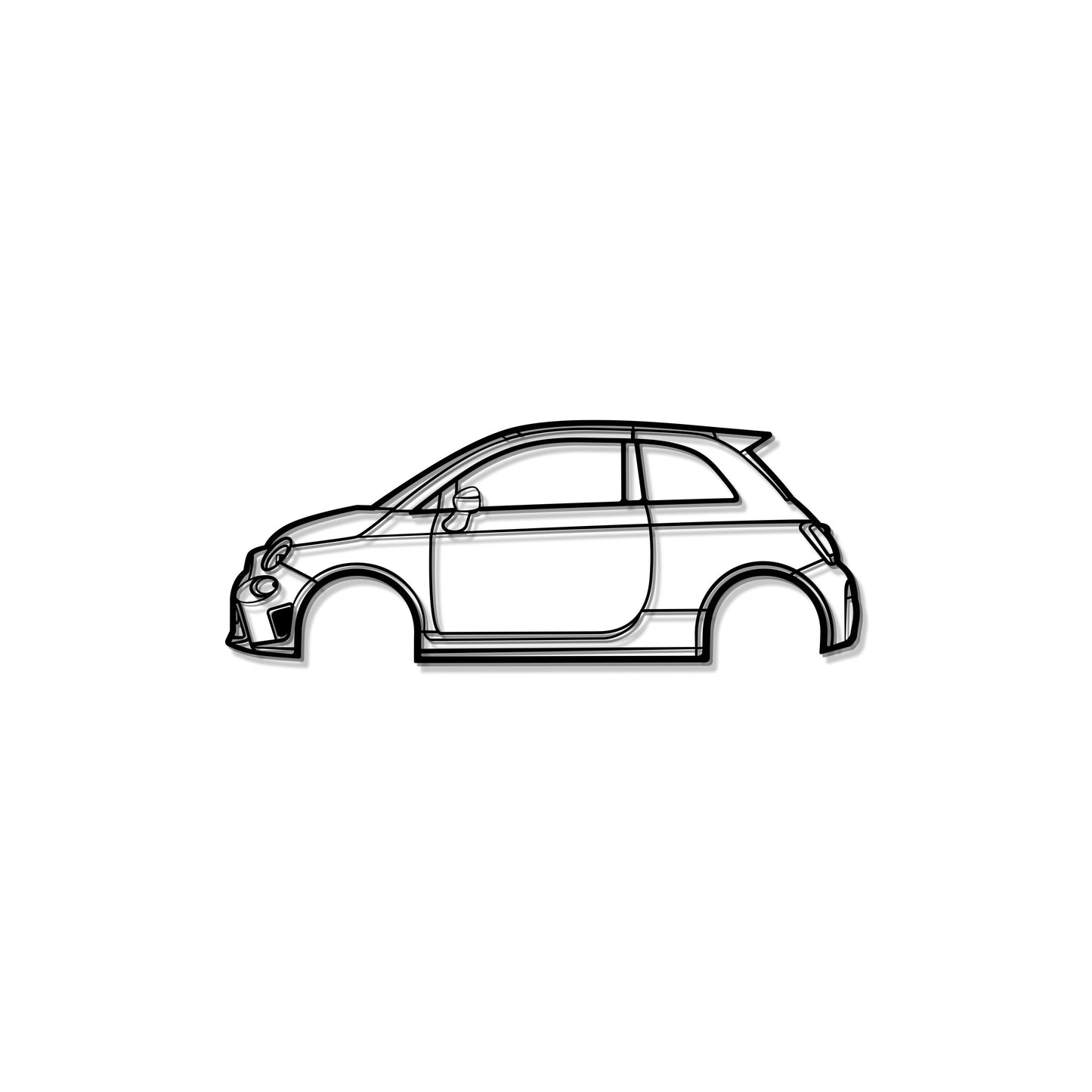 2019 595 Abarth Metal Car Wall Art - MT0643 - MT0643B49L-MT0643B69L-MT0643B80L-MT0643B99L-MT0643B120L-  DRIVEN - 8