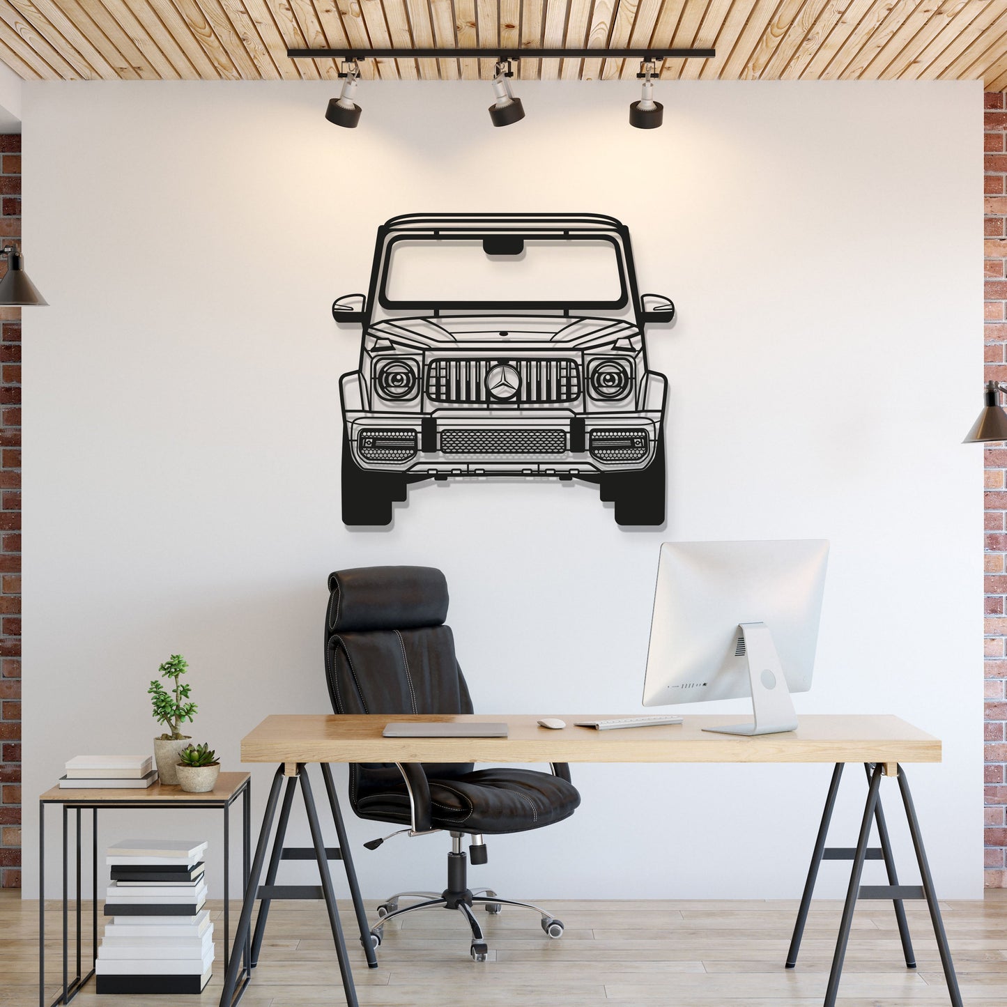 2019 G63 AMG Front View Metal Car Wall Art - MT1361 - MT1361B69-MT1361B80-MT1361B99-MT1361B115-MT1361B140-  DRIVEN - 1