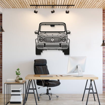 2019 G63 AMG Front View Metal Car Wall Art - MT1361 - MT1361B69-MT1361B80-MT1361B99-MT1361B115-MT1361B140-  DRIVEN - 1