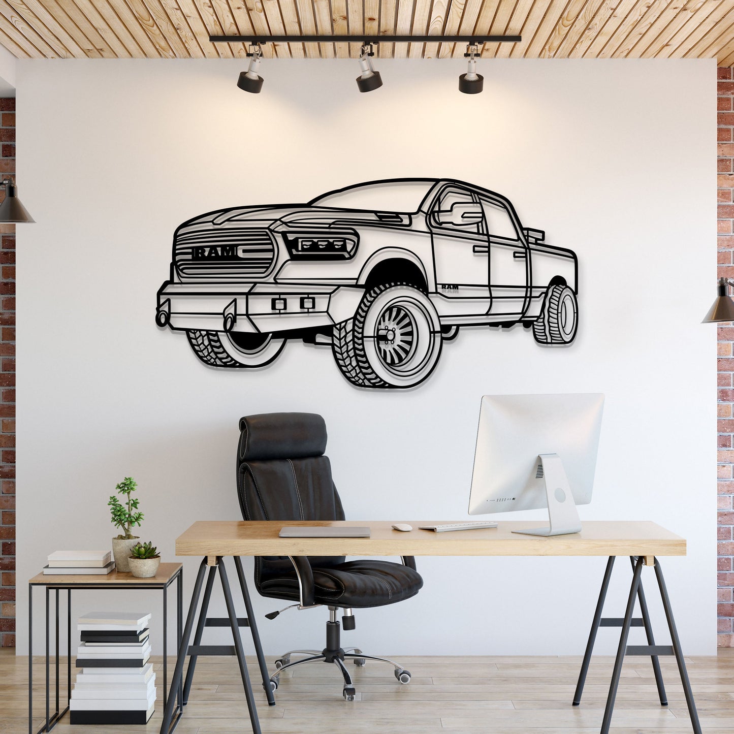2020 RAM 1500 Perspective Metal Car Wall Art - MT1318 - MT1318B69L-MT1318B80L-MT1318B99L-MT1318B115L-MT1318B140L-  DRIVEN - 1