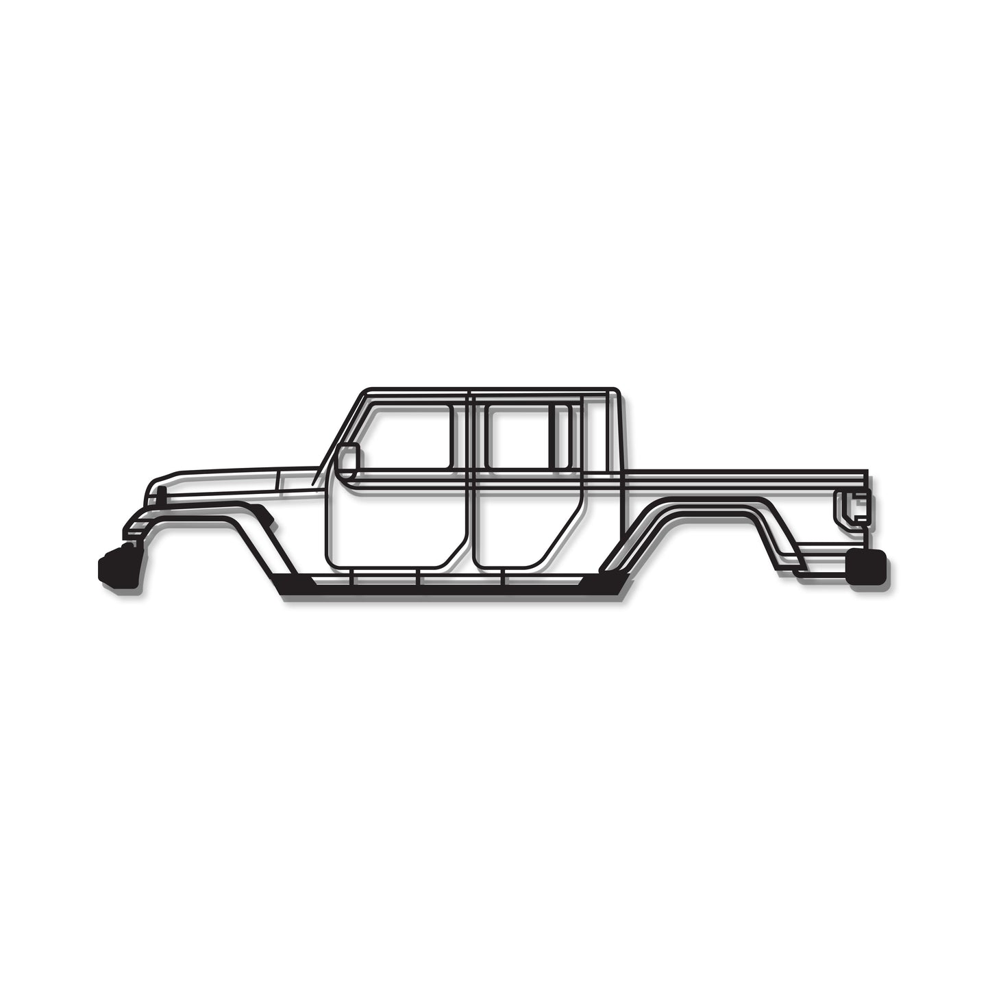 2020 Gladiator JT Metal Car Wall Art  - MT0708 - MT0708B49L-MT0708B69L-MT0708B80L-MT0708B99L-MT0708B120L-  DRIVEN - 8