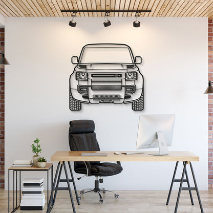 2020 Defender Front View Metal Car Wall Art - MT1358 - MT1358B69-MT1358B80-MT1358B99-MT1358B115-MT1358B140-  DRIVEN - 1
