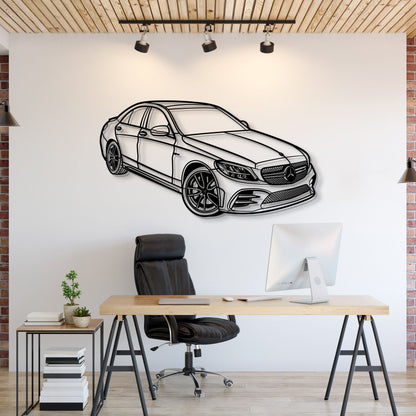 2020 C43 AMG Perspective Metal Car Wall Art - MT1317 - MT1317B69L-MT1317B80L-MT1317B99L-MT1317B115L-MT1317B140L-  DRIVEN - 1