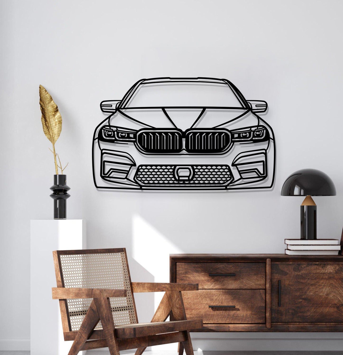 2021 M5 Competition Front View Metal Car Wall Art - MT1325 - MT1325B69-MT1325B80-MT1325B99-MT1325B115-MT1325B140-  DRIVEN - 2