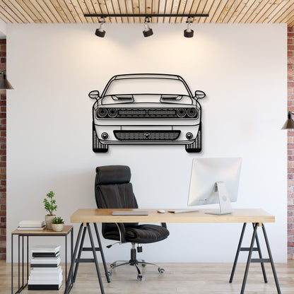 2021 Challenger Front View Metal Car Wall Art - MT1342 - MT1342B69-MT1342B80-MT1342B99-MT1342B115-MT1342B140-  DRIVEN - 1