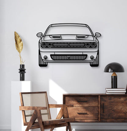 2021 Challenger Front View Metal Car Wall Art - MT1342 - MT1342B69-MT1342B80-MT1342B99-MT1342B115-MT1342B140-  DRIVEN - 2
