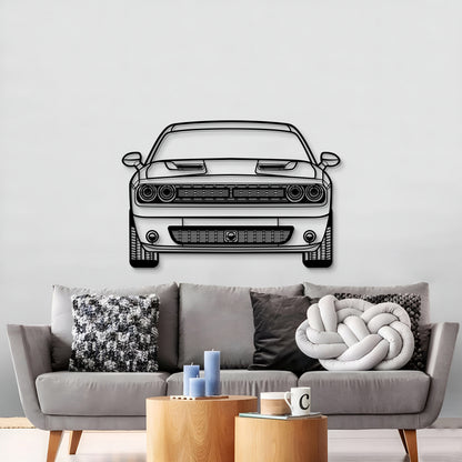 2021 Challenger Front View Metal Car Wall Art - MT1342 - MT1342B69-MT1342B80-MT1342B99-MT1342B115-MT1342B140-  DRIVEN - 3