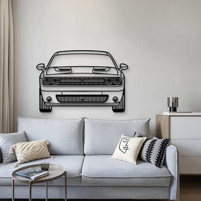 2021 Challenger Front View Metal Car Wall Art - MT1342 - MT1342B69-MT1342B80-MT1342B99-MT1342B115-MT1342B140-  DRIVEN - 4