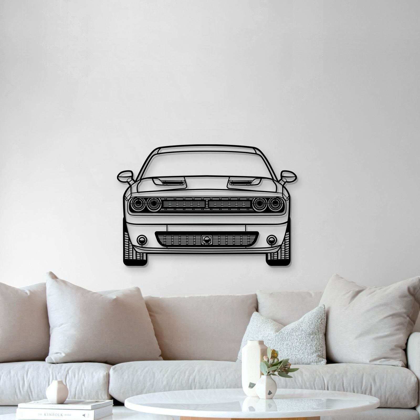2021 Challenger Front View Metal Car Wall Art - MT1342 - MT1342B69-MT1342B80-MT1342B99-MT1342B115-MT1342B140-  DRIVEN - 5