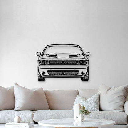 2021 Challenger Front View Metal Car Wall Art - MT1342 - MT1342B69-MT1342B80-MT1342B99-MT1342B115-MT1342B140-  DRIVEN - 5