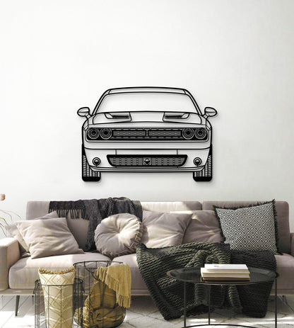 2021 Challenger Front View Metal Car Wall Art - MT1342 - MT1342B69-MT1342B80-MT1342B99-MT1342B115-MT1342B140-  DRIVEN - 6