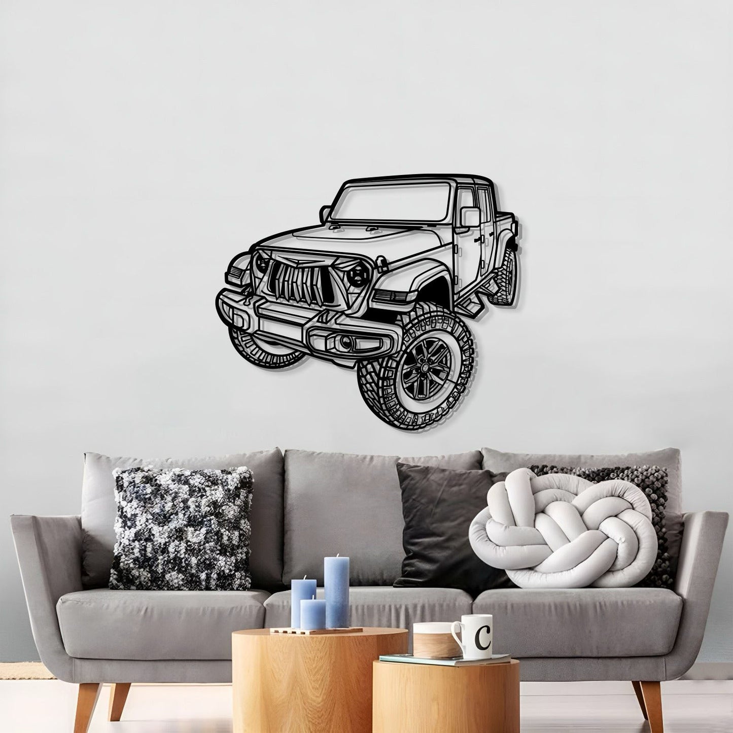 2021 Gladiator Perspective Metal Car Wall Art - MT1279 - MT1279B69L-MT1279B80L-MT1279B99L-MT1279B115L-MT1279B140L-  DRIVEN - 2