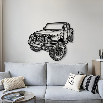 2021 Gladiator Perspective Metal Car Wall Art - MT1279 - MT1279B69L-MT1279B80L-MT1279B99L-MT1279B115L-MT1279B140L-  DRIVEN - 3