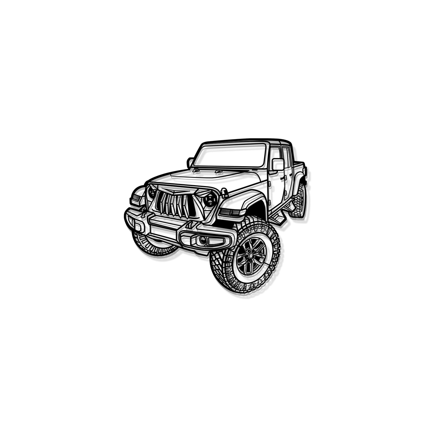 2021 Gladiator Perspective Metal Car Wall Art - MT1279 - MT1279B69L-MT1279B80L-MT1279B99L-MT1279B115L-MT1279B140L-  DRIVEN - 7