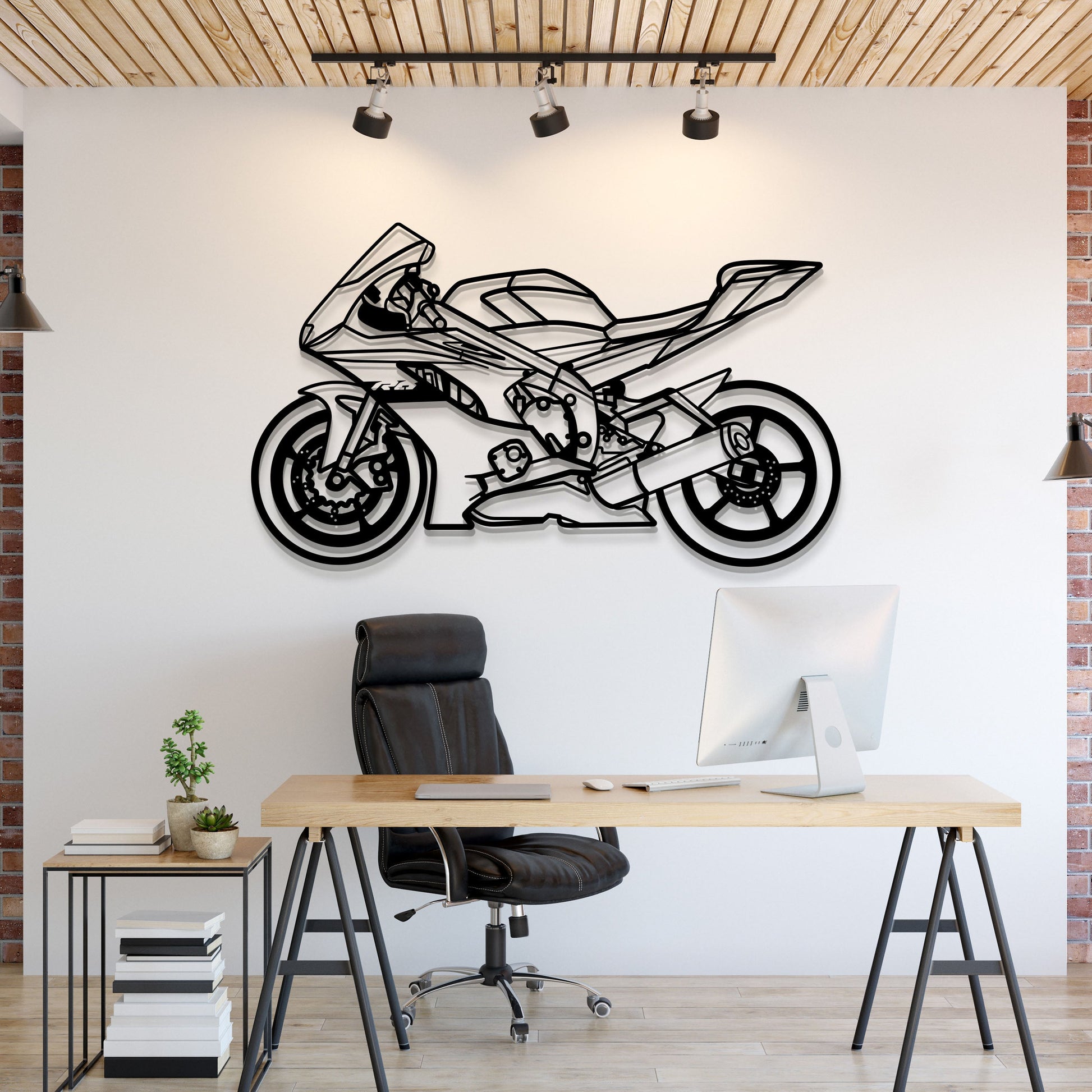 2021 YZF R-6 Metal Motorcycle Wall Art - MT1422 - MT1422B49L-MT1422B69L-MT1422B80L-MT1422B99L-MT1422B115L-  DRIVEN - 1