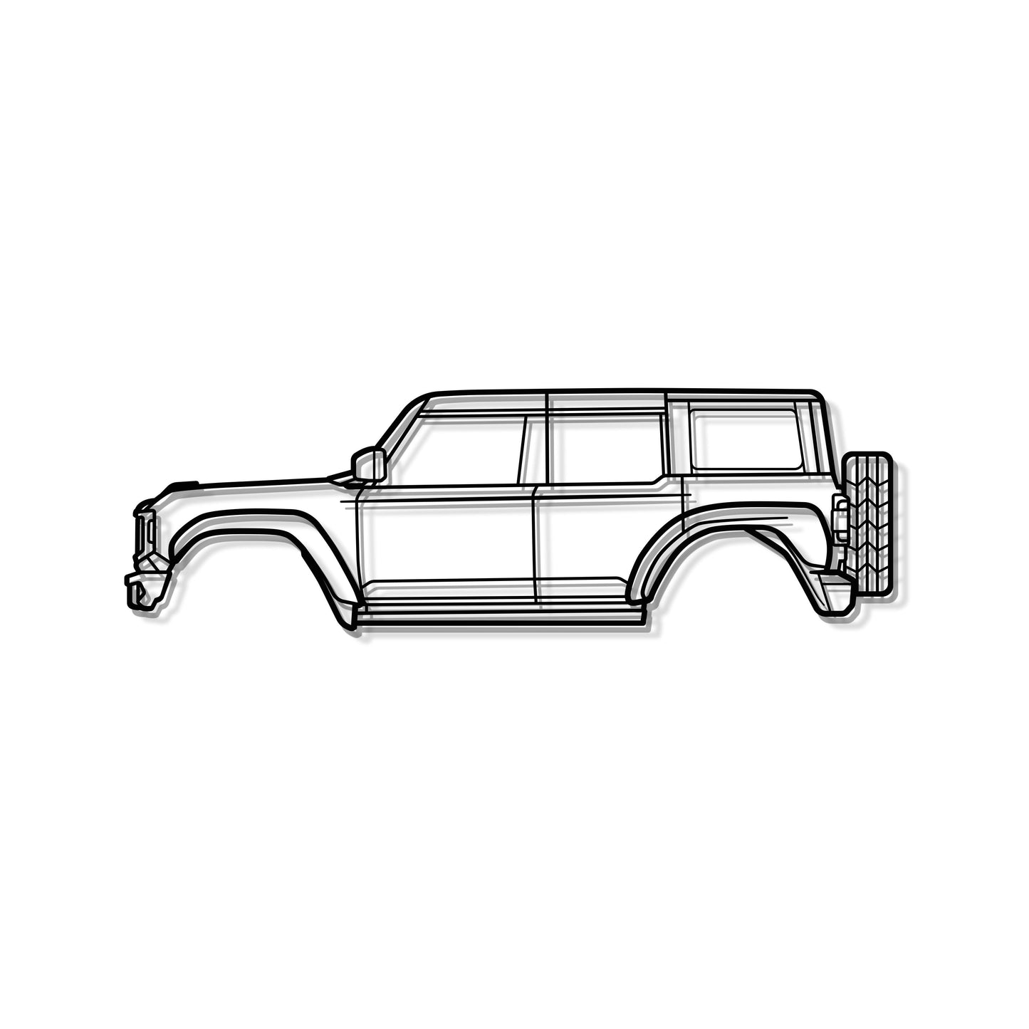 2022 Bronco Raptor Metal Car Wall Art - MT0776 - MT0776B49L-MT0776B69L-MT0776B80L-MT0776B99L-MT0776B120L-  DRIVEN - 8
