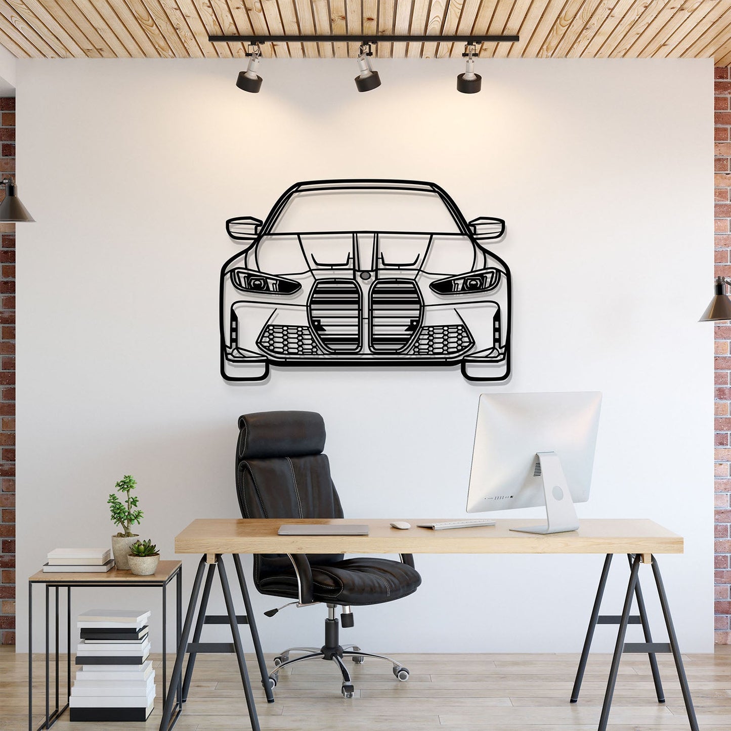 2022 M3 Front View Metal Car Wall Art - MT1326 - MT1326B69-MT1326B80-MT1326B99-MT1326B115-MT1326B140-  DRIVEN - 1