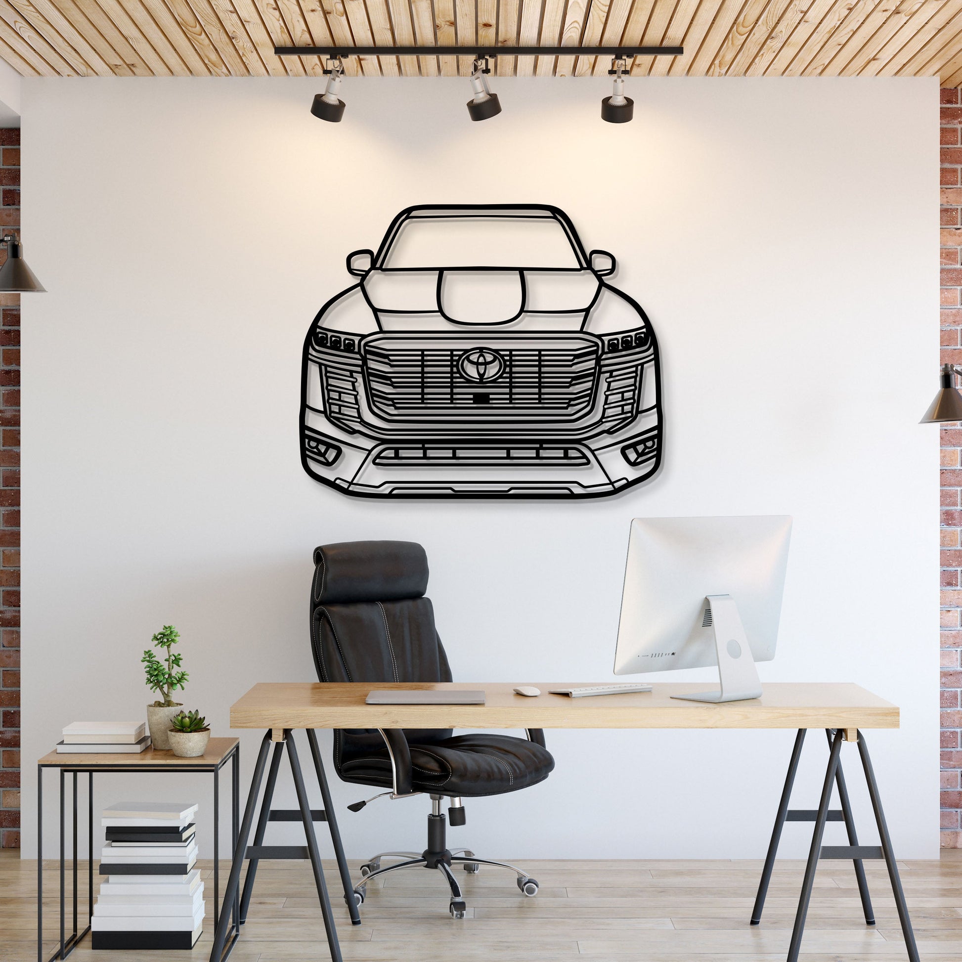2022 Land Cruiser Front View Metal Car Wall Art - MT1375 - MT1375B69-MT1375B80-MT1375B99-MT1375B115-MT1375B140-  DRIVEN - 1