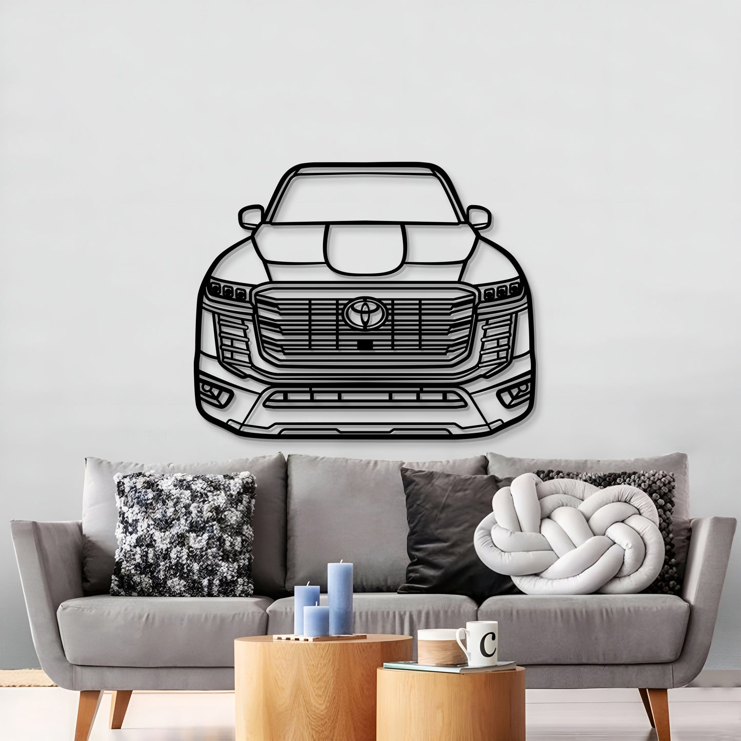 2022 Land Cruiser Front View Metal Car Wall Art - MT1375 - MT1375B69-MT1375B80-MT1375B99-MT1375B115-MT1375B140-  DRIVEN - 3