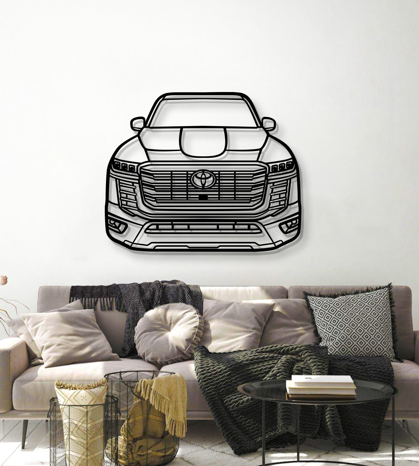 2022 Land Cruiser Front View Metal Car Wall Art - MT1375 - MT1375B69-MT1375B80-MT1375B99-MT1375B115-MT1375B140-  DRIVEN - 6