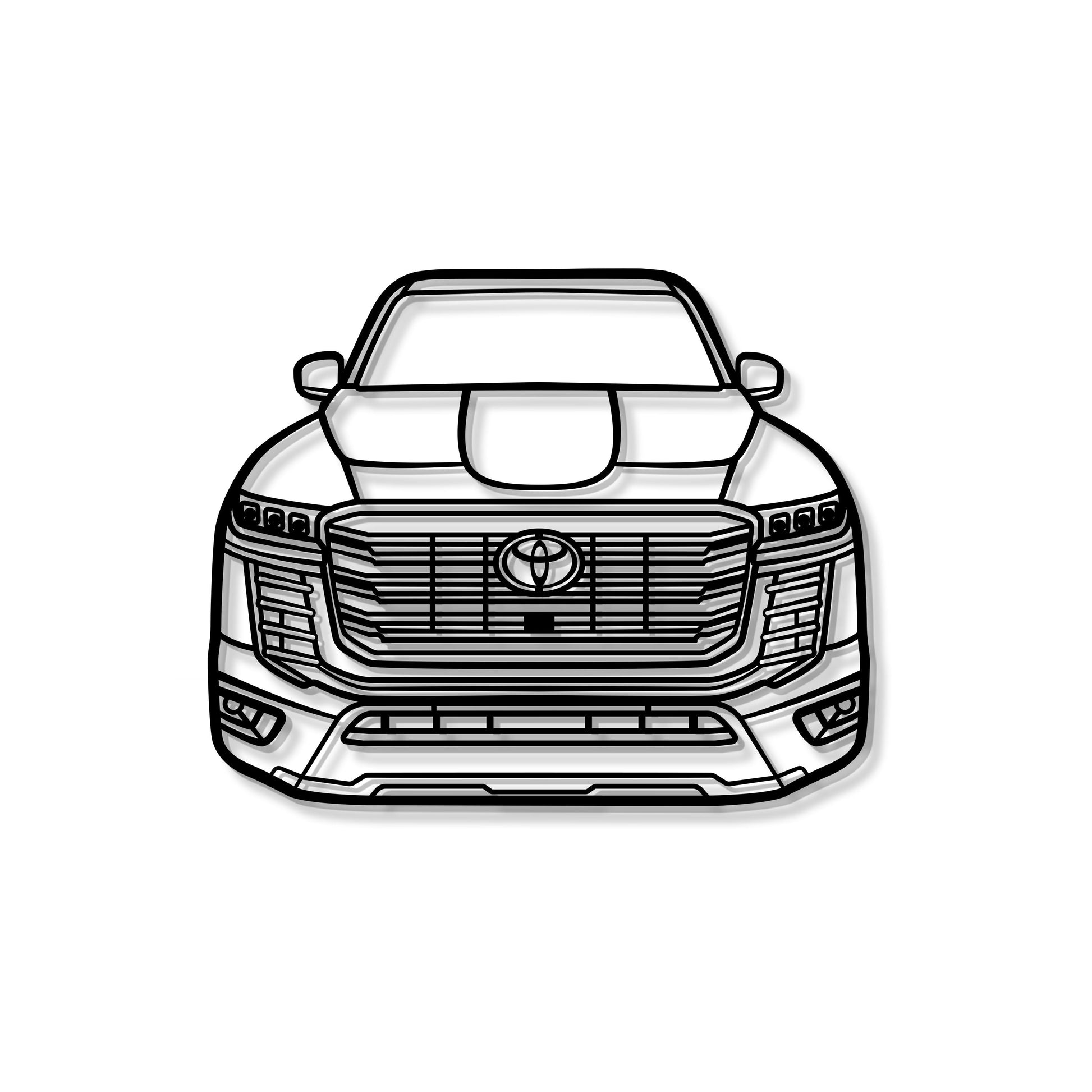 2022 Land Cruiser Front View Metal Car Wall Art - MT1375 - MT1375B69-MT1375B80-MT1375B99-MT1375B115-MT1375B140-  DRIVEN - 8