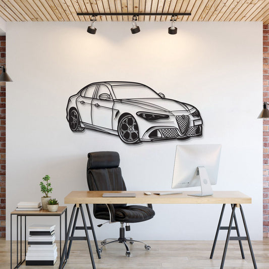 2023 Giulia Quadrifoglio 100th Anniversary Perspective Metal Car Wall Art - MT1206 - MT1206B69L-MT1206B80L-MT1206B99L-MT1206B115L-MT1206B140L-  DRIVEN - 1