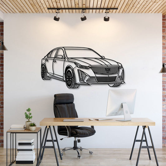 2023 CT5-V Blackwing Perspective Metal Car Wall Art - MT1146 - MT1146B69L-MT1146B80L-MT1146B99L-MT1146B115L-MT1146B140L-  DRIVEN - 1